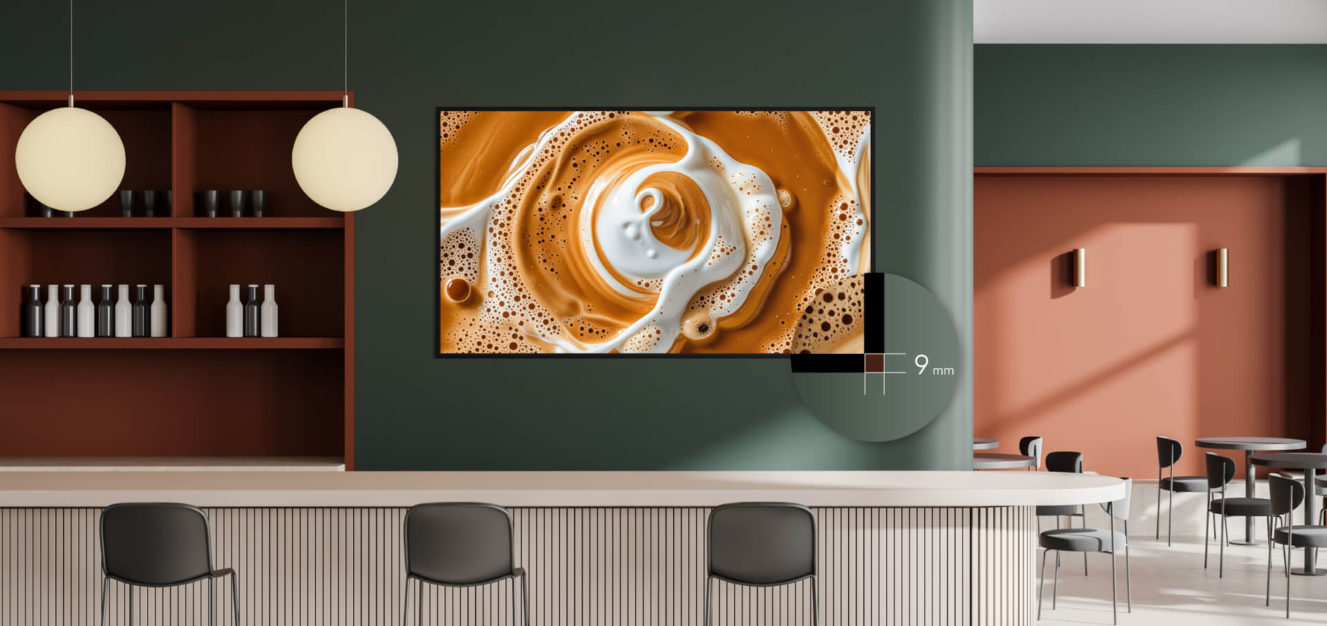 Monitor reklamowy DS-D6050UN-DP zainstalowany wewnątrz salonu