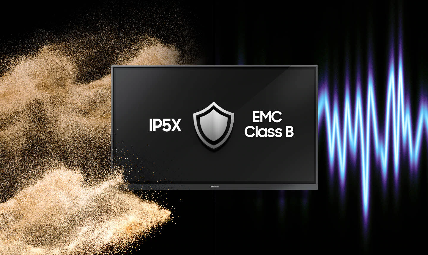 Monitor stopień ochrony IP5X, EMC klasa B