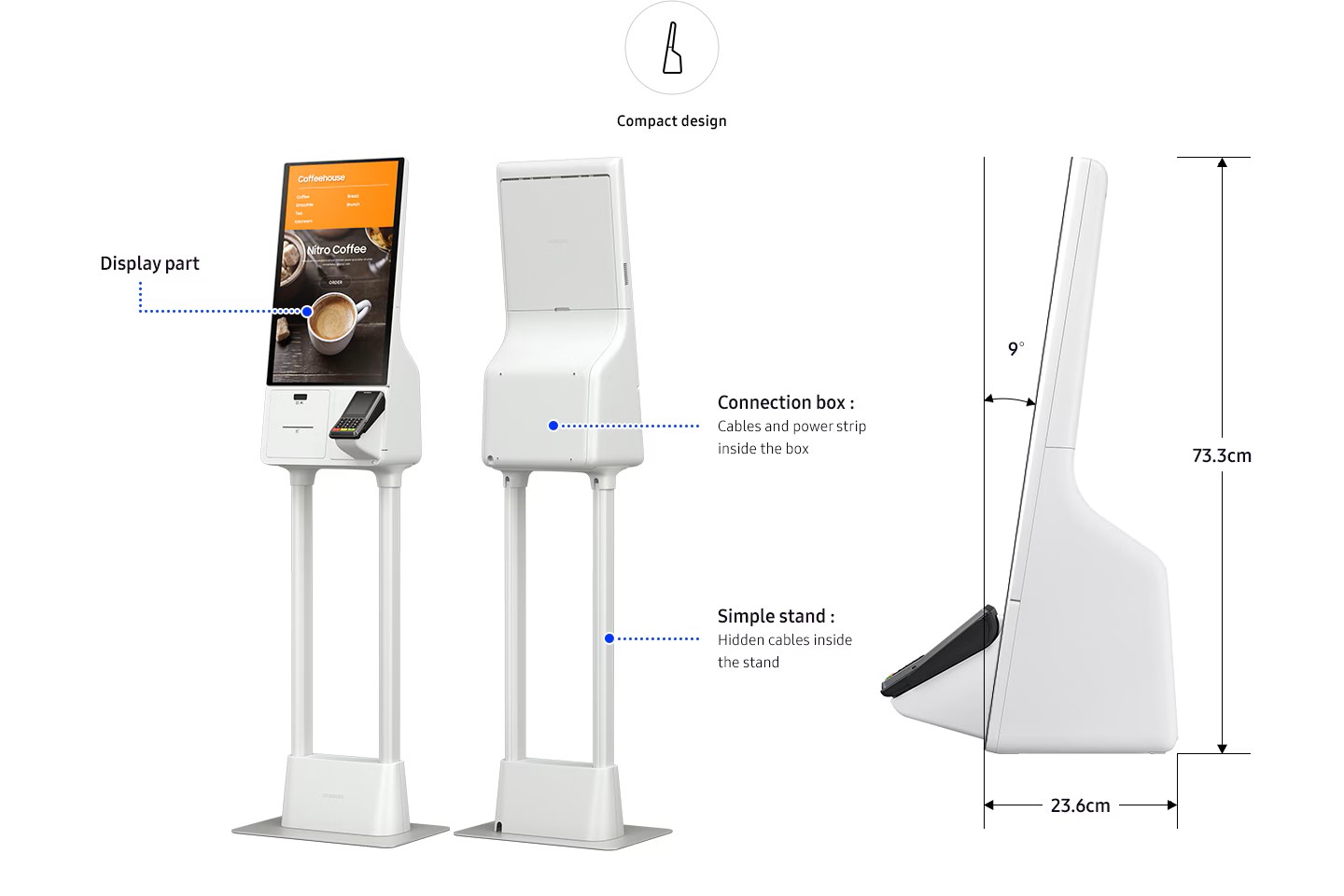 Samsung Kiosk KM24A komplet z podstawą