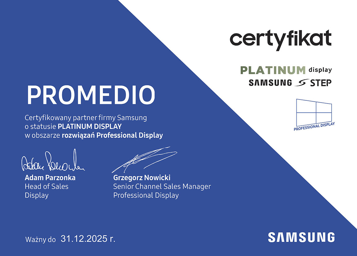 Certyfikat Samsung Promedio
